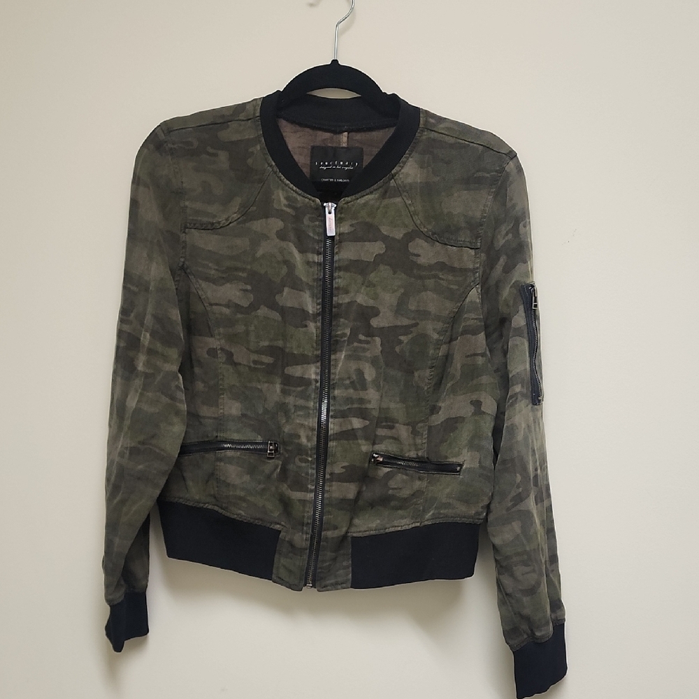 Sanctuary Camo Bomber Jacket